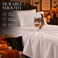 thumbnail image 6 of Beartech Microfiber Sheet Set, 4-Piece, Queen, White, 14-inch Deep Pocket, Flat Sheet for DIY Halloween Ghost Decor, 6 of 11