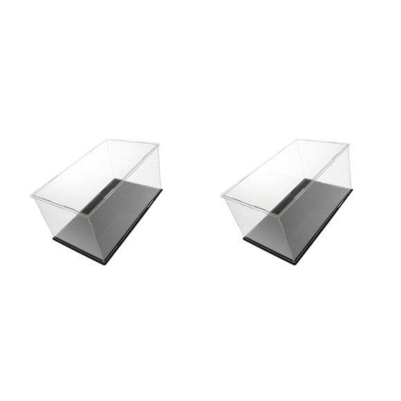 Vitrina acrílica Bearachild Cajas de protección a prueba de polvo 28x16x14cm 2piezas