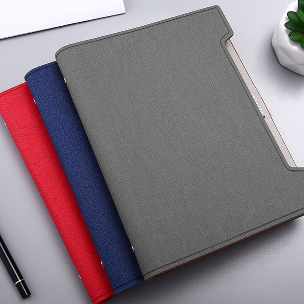 Refillable Leather Notebook With 6 Rings Binder Covers for Men Women Journaling