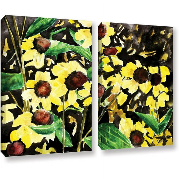 ArtWall Derek Mccrea "Black Eyed Susan" 2-Piece Gallery-wrapped Canvas Set