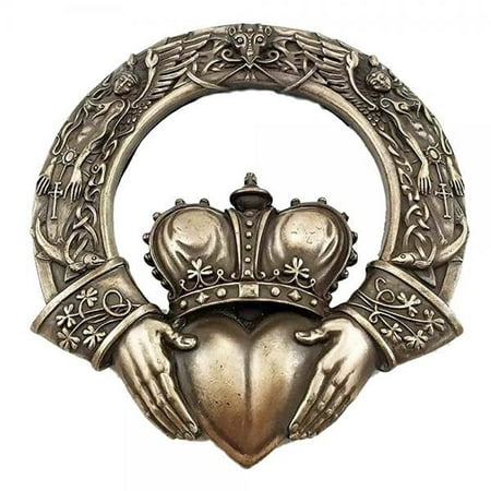Friendship Wall Plaque - Celtic Claddagh Ring Wall Plaque Figurine Love Friendship Loyalty Home Decor