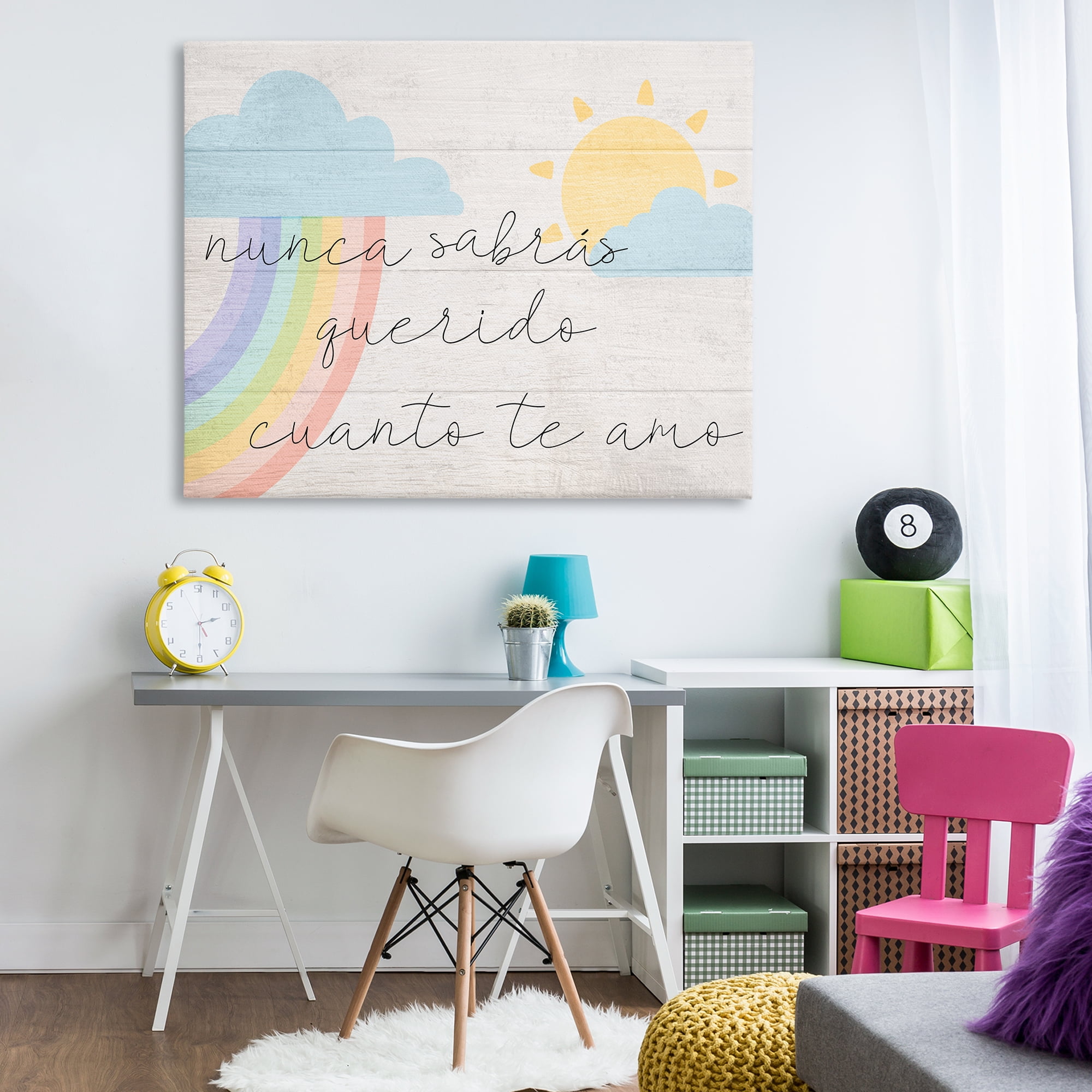 Stupell Industries Querido Cuanto te Amo Inspirational Quotes & Sayings Painting Wrapped Canvas Art Print Wall Art, 48 x 36