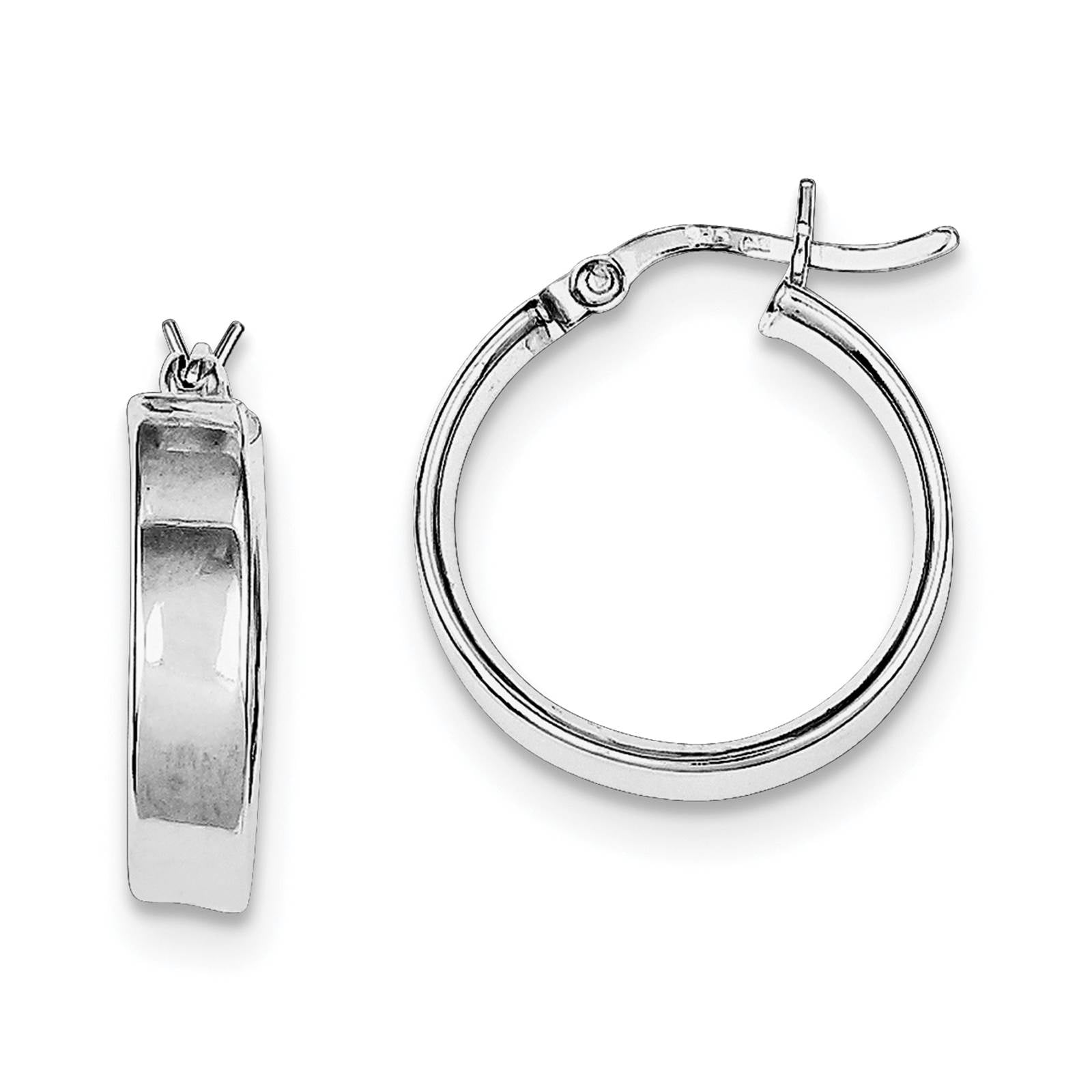 FB Jewels Solid Sterling Silver Rhodium-Plated Madi 3mm Round CZ Cubic Zirconia Stud Earrings