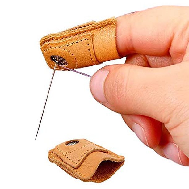 Leather Coin Thimble Pads, Leather Finger Protector