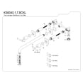 thumbnail image 6 of Kingston Brass KS6041CKL Kaiser Two-Handle Wall Mount Roman Tub Faucet, Polished Chrome, 6 of 7
