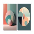 Designart "Retro Pink Dreaming Geometric Minimalism II" Modern
