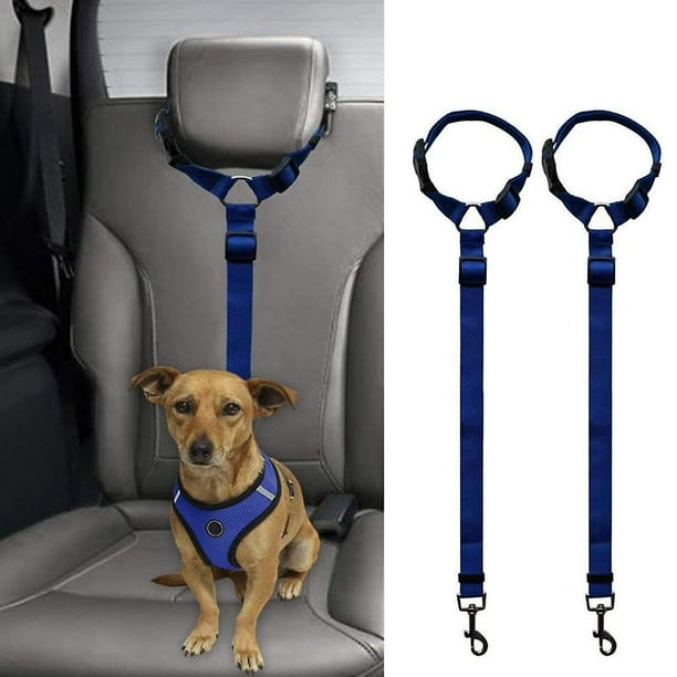 Car Dog Seat Belt 2 Pack 19 27 Inch Adjustable Safety Harness for Dogs Walmart