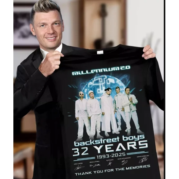 Backstreet Boys 32 Year 1993-2025 Thanks For Memories T-shirt