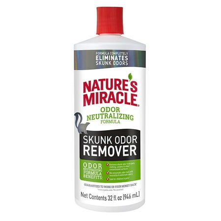 Nature's Miracle Skunk Odor Remover 32 Oz, Odor Neutralizing (Best Skunk Odor Remover)