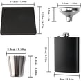 thumbnail image 3 of FLONOZZ 8oz Hip Flask Set Stainless Steel Whisky Hip Flask Gift Box with 1 Funnel and 2 Cups, 3 of 7