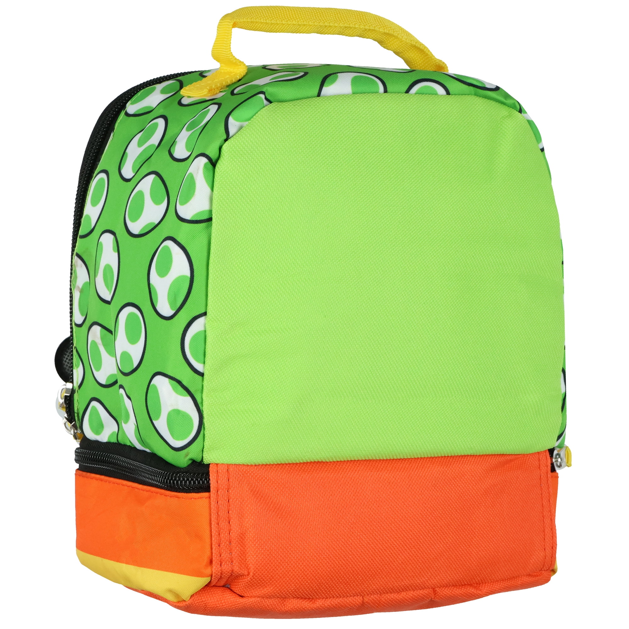 Super Mario Yoshi Lunch Box Dual Compartment Insulated Lunch Tote 10"