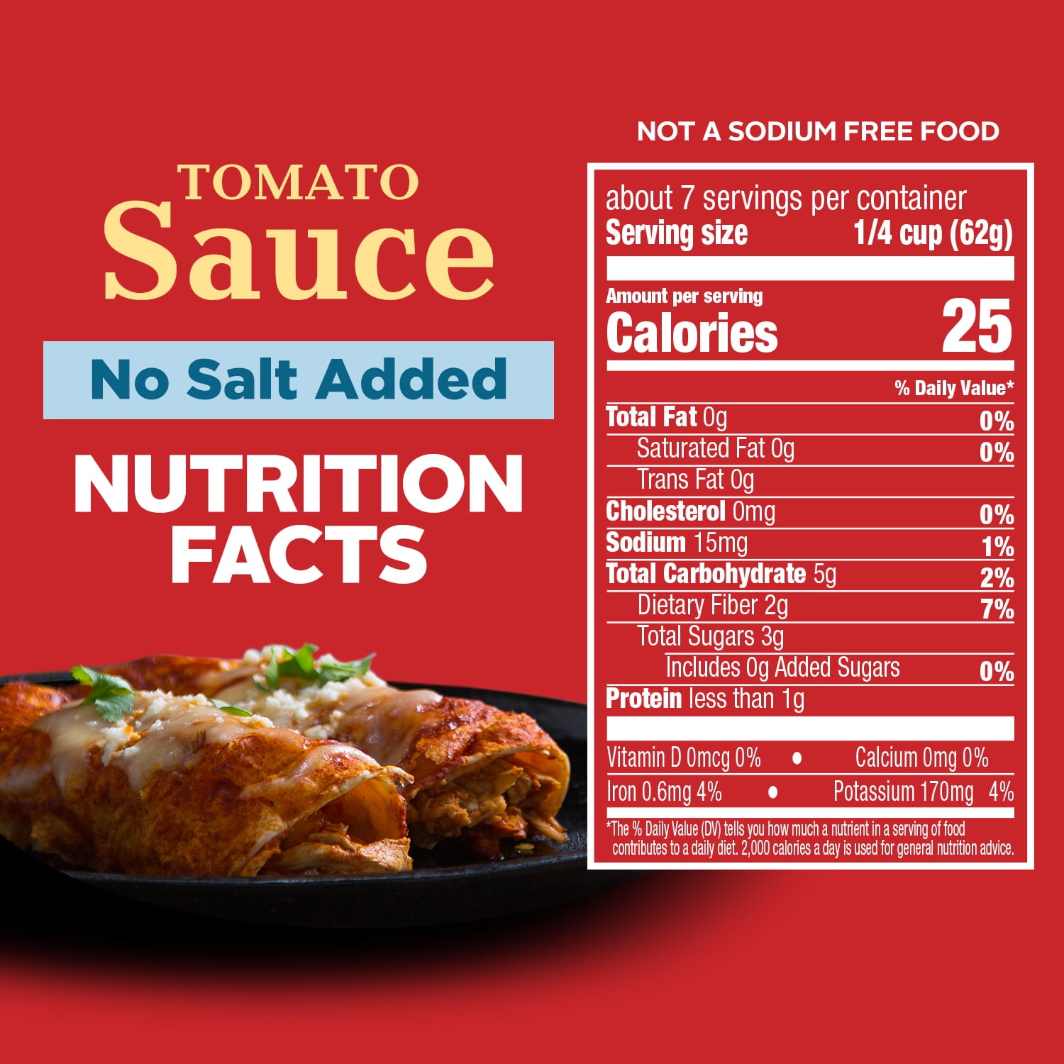 (12 pack) Hunt’s No Salt Added Tomato Sauce, Perfect for Chili & Soups, 15 oz. Can