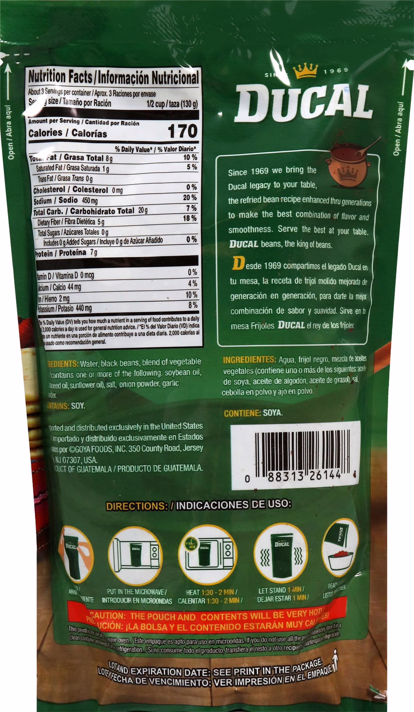 (5 pack) Goya Ducal Refried Beans, 14.1 oz