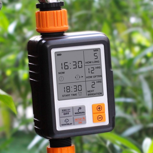 Temporizador de agua Digital de uso para todos los días riego al aire libre automático Inteligeter accesorios de jardín programador ajustable ZefeiWu 8390611254674