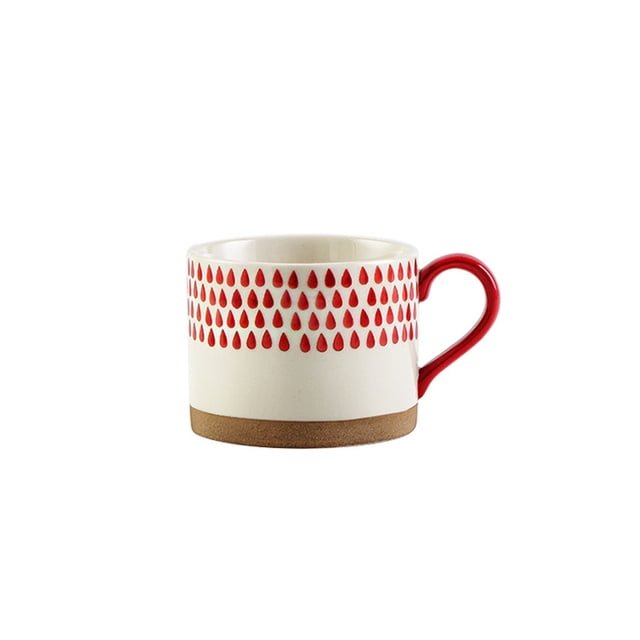 Injueey Taza de agua de cerámica, taza de café de leche portátil con asa, tazas de bebida de té, botella de cumpleaños para el hogar, dormitorio Teteras Tipo 2 Injueey HA081207-02