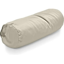 Organic Cotton Fabric 6x16" Neck Roll Pillowcase - Soft Sateen Weave Pillow Cover - Made in USA, Natural