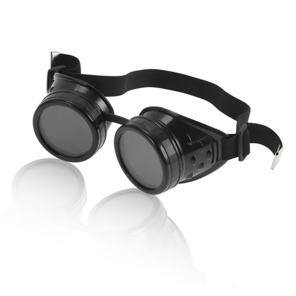 Unique Bargains 1 Pc Motorcycle Riding Goggles Glass ABS Cycling Sunglasses Black Lens Black Frame