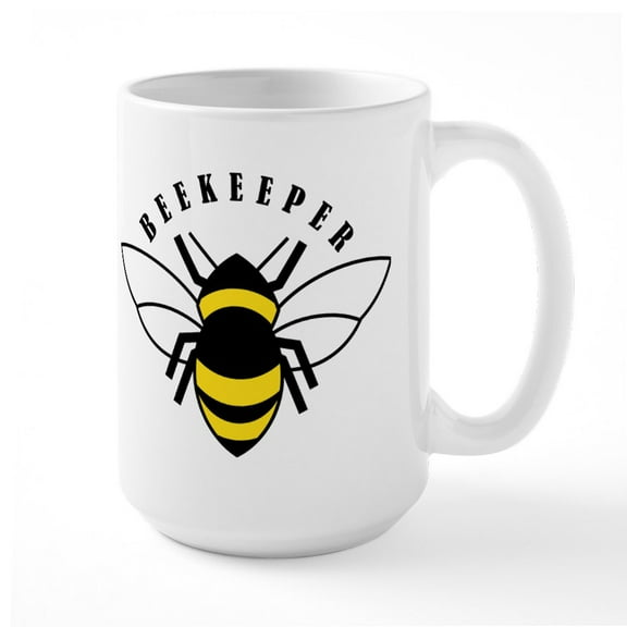 CafePress - Beekeeper Mugs - 15 oz Ceramic Large White Novelty Mug