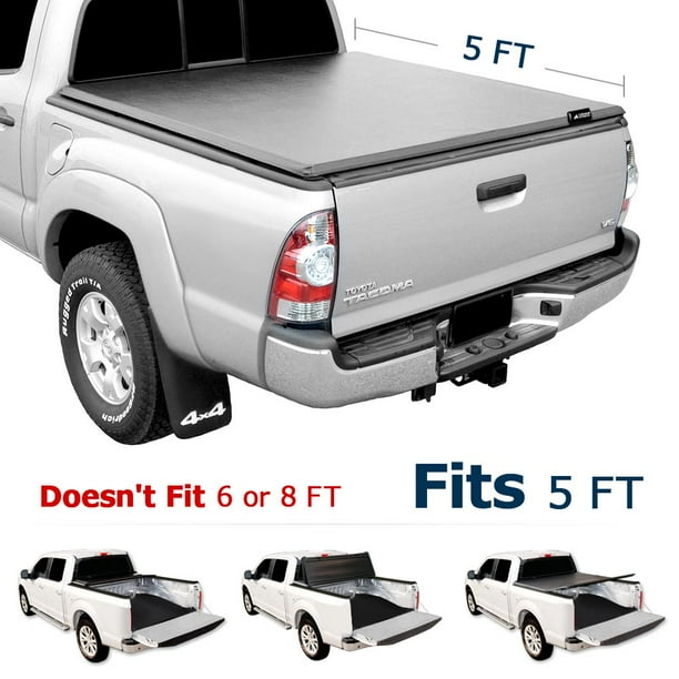 Leader Accessories Tri Fold 5ft Soft Uv Protect Tonneau Truck Bed Cover Compatible 2016 2017 2018 Toyota Tacoma Styleside Bed Walmart Com Walmart Com