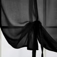 thumbnail image 5 of Namzi Solid Color Sheer Voile Window Curtains Light Filtering Tie Up Shade Adjustable Balloon Drapes Treatment for Small Window,1 Panel (39" x 47",Black), 5 of 5