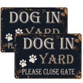 thumbnail image 1 of WOSTOD Dog in Yard Please Close Gate"" Reto Letreros de metal vintage para exteriores, césped, jardín, patio, 8 x 12 pulgadas (paquete de 2), 1 of 1
