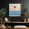 thumbnail image 5 of Waves Painting Stencil 11.81x11.81 Inch Reusable Craft PET Stencils Hollow Out Drawing Painting Template for Painting on Wood Fabric Paper Walls Canvas Furniture, 5 of 9