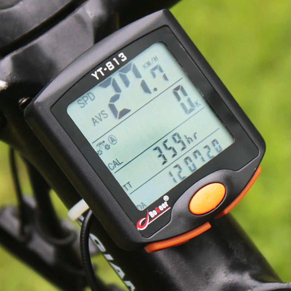 Dilwe Cycling Odometer,Lightweight Waterproof Backlight Bike Computer Speedometer 