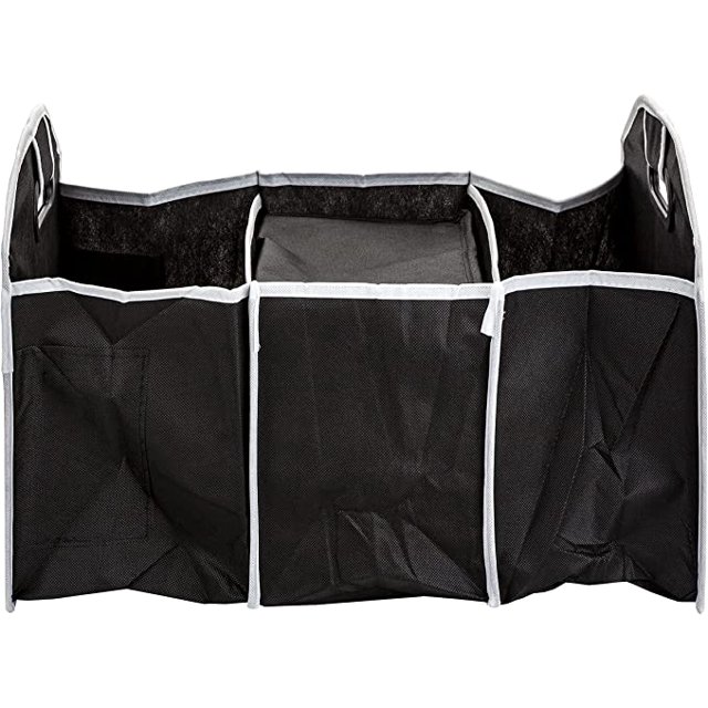 Organizador de maletero de coche plegable con 3 compartimentos y bolsa térmica negra JM JM