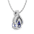thumbnail image 3 of 925 Silver Pear Cut Blue Sapphire Solitaire Necklace Gift For Christmas|| Ali Baba Jewellery, 3 of 4