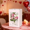 thumbnail image 6 of Cheapark Valentines Day Flower Tote Bag - Transparent Window Gift Bag, Elegant Present Container for Girlfriend & Loved Ones, 6 of 6