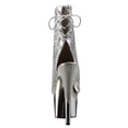 thumbnail image 4 of *7" Heel, 2 3/4" PF Open Toe/Heel Ankle Boot w/RS, Side Zip - Pewter RS/Pewter Chrome, 7, 4 of 6