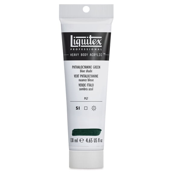 Liquitex Heavy Body Artist Acrylics - Phthalo Green (Blue Shade), 4.65 oz Tube