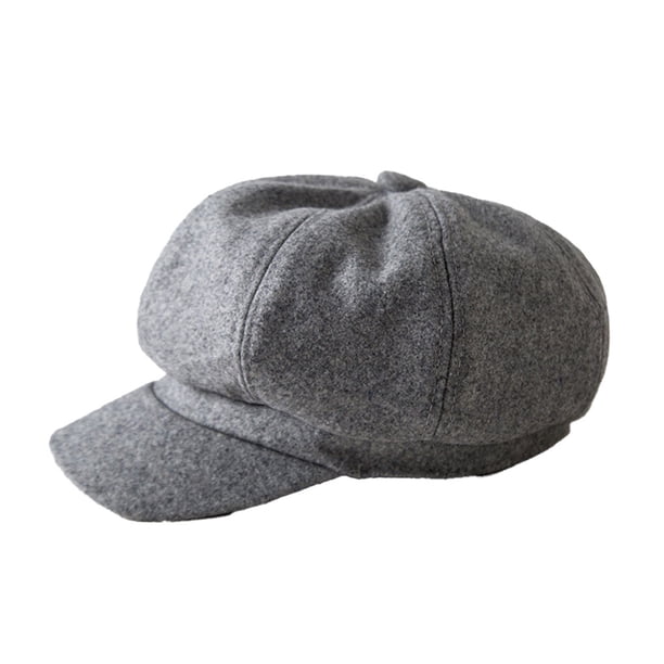 Minnieouse Gorras con visera Boina de lana Tacto cómodo Buena elasticidad Clásico Ligero Sombreros octogonales ajustables Sombrero Gris claro Type2 NO2 Minnieouse AP009366-02B