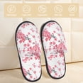 thumbnail image 2 of House Slippers for Women Men - pink berry blossoms white Lightweight House Shoes Fuzzy Slippers, Soft Slip-On Cozy House Slippers for Woman Indoor Outdoor, 2 of 7