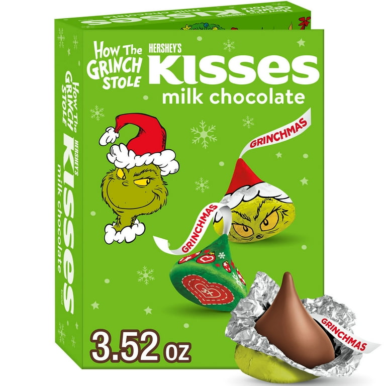 Hershey's Kisses Grinch Milk Chocolate Christmas Candy, Gift