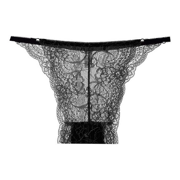 Byworldtasic Womens Breathable UnderwearWomen Lace Hipster Panties Soft Breathable Panty See Through Sexy Underwear Black
