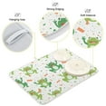 thumbnail image 4 of Cute Cartoon Frogs with Confetti Dish Drying Mat 16x18 Absorbent Microfiber Draining Rack Pad for Kitchen Counter Sink, 4 of 8