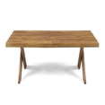 thumbnail image 4 of Outdoor Acacia Wood Loveseat and Coffee Table Set, Sandblast Teak, 4 of 12