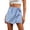 Blue, variant on PBFRDSJ Womens Striped Shorts A-Line Wrap Mini Skirt with Side Tie Detail Summer Casual Beach Lounge Loose Fit Skirts
