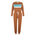 thumbnail image 4 of YUGYXL Lounge Sets for Women Sweatsuits Sets Two Piece Outfit Long Sleeve Pant Workout Athletic Tracksuits Orange XL, 4 of 5