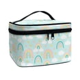 thumbnail image 2 of HELLHERO Rainbow Large Capacity Makeup Bag with Brush Slots Travel Cosmetic Bag Portable Durable, 2 of 5