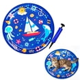 thumbnail image 3 of Summer Ice Cooling Sleeping Pad for Pet Gel Pad Quick Cool Waterproof Pet Cooling Mat for Dogs Cats,Cat and Dog,Blue - 25.5x25.5 in, 3 of 5