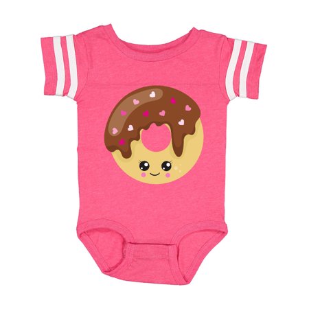 

Inktastic Kawaii Donut Donut With Hearts Chocolate Donut Gift Baby Boy or Baby Girl Bodysuit