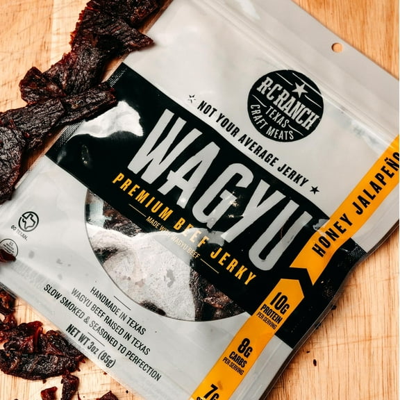 R-C Ranch Wagyu Beef Jerky-Honey Jalapeno, 3oz bag