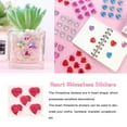 thumbnail image 3 of BrowQuartz Heart Rhinestone Stickers Acrylic Crystal Gems Self-Adhesive Ornamental Embellishments Styling Clothes Necklace Jewelry Rose Red, 3 of 6