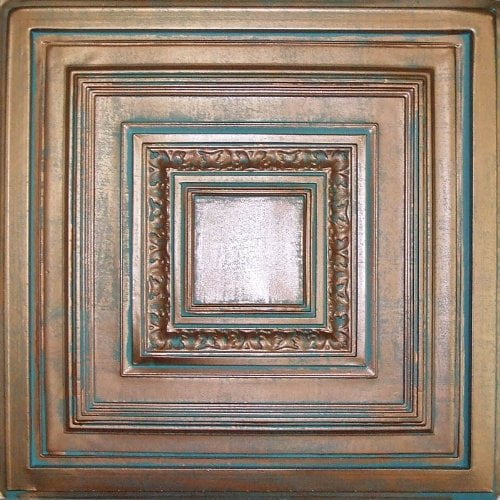 Antyx Antique Copper Patina (24x24 PVC) Ceiling Tile
