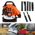 thumbnail image 4 of Floseru 52CC Gas Leaf Blower, 1.7HP Backpack Blower with 550CFM Air Volume and 200MPH Wind Speed, Powerful 2-Cycle Engine for Heavy-Duty Lawn, Yard, and Parking Lot Cleanup, 4 of 10