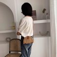 thumbnail image 3 of Bolso bandolera tejido de moda para mujer, bolso de bola de masa hervida para vacaciones en la playa (marrón) Likrtyny Para estrenar, 3 of 9