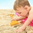 thumbnail image 5 of Beach Sand Toys - Sandbox Toys - Travel Sand Castle Building Kit - Sand Castle Kit with Beach Buckets and 3 Shovel Tools, Travel Beach Toys -Pink, 5 of 7