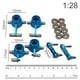 thumbnail image 5 of Asiento de rueda trasera para Wltoys K989 284131 Azul Sunnimix Piezas de coches de control remoto, 5 of 6